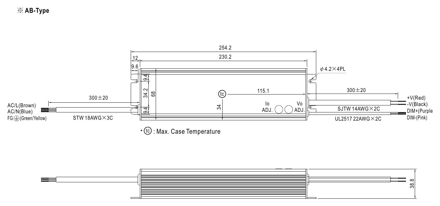 HVG-240-54AB MECHANICAL SPECIFICATION ※ AB-Type