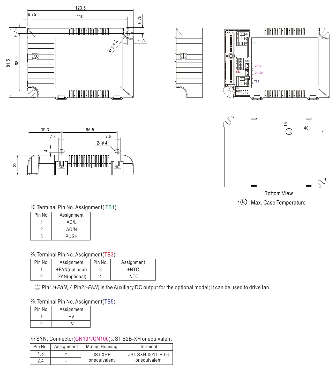 LCM-40BLE MECHANICAL SPECIFICATION