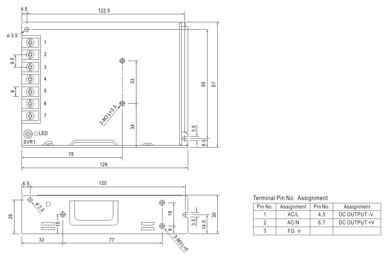 LRS-100-24 Mechanical Specification