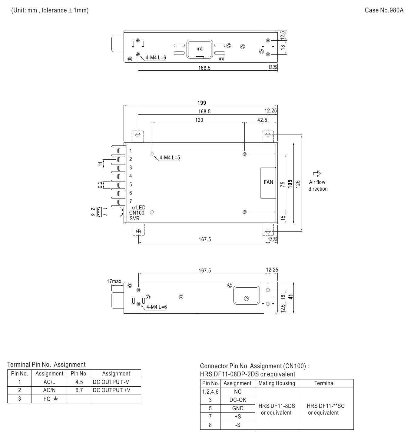 HRP-300N-36 Mechanical Specification