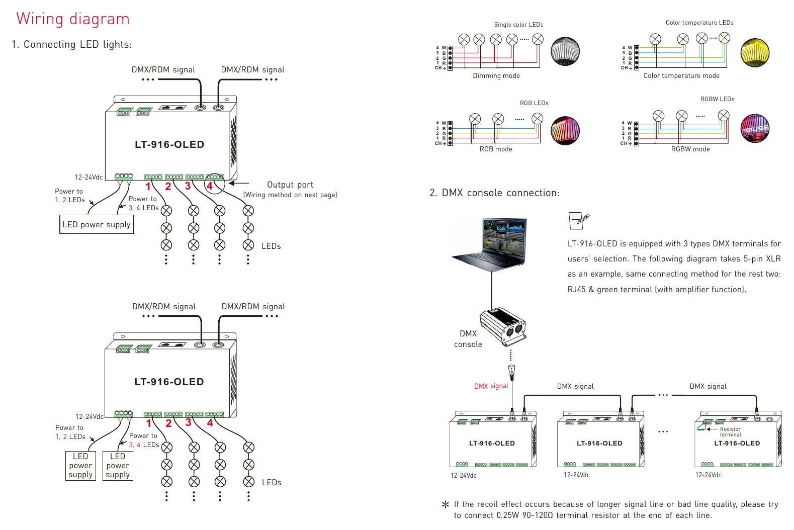 LT-916-OLED Wiring diagram