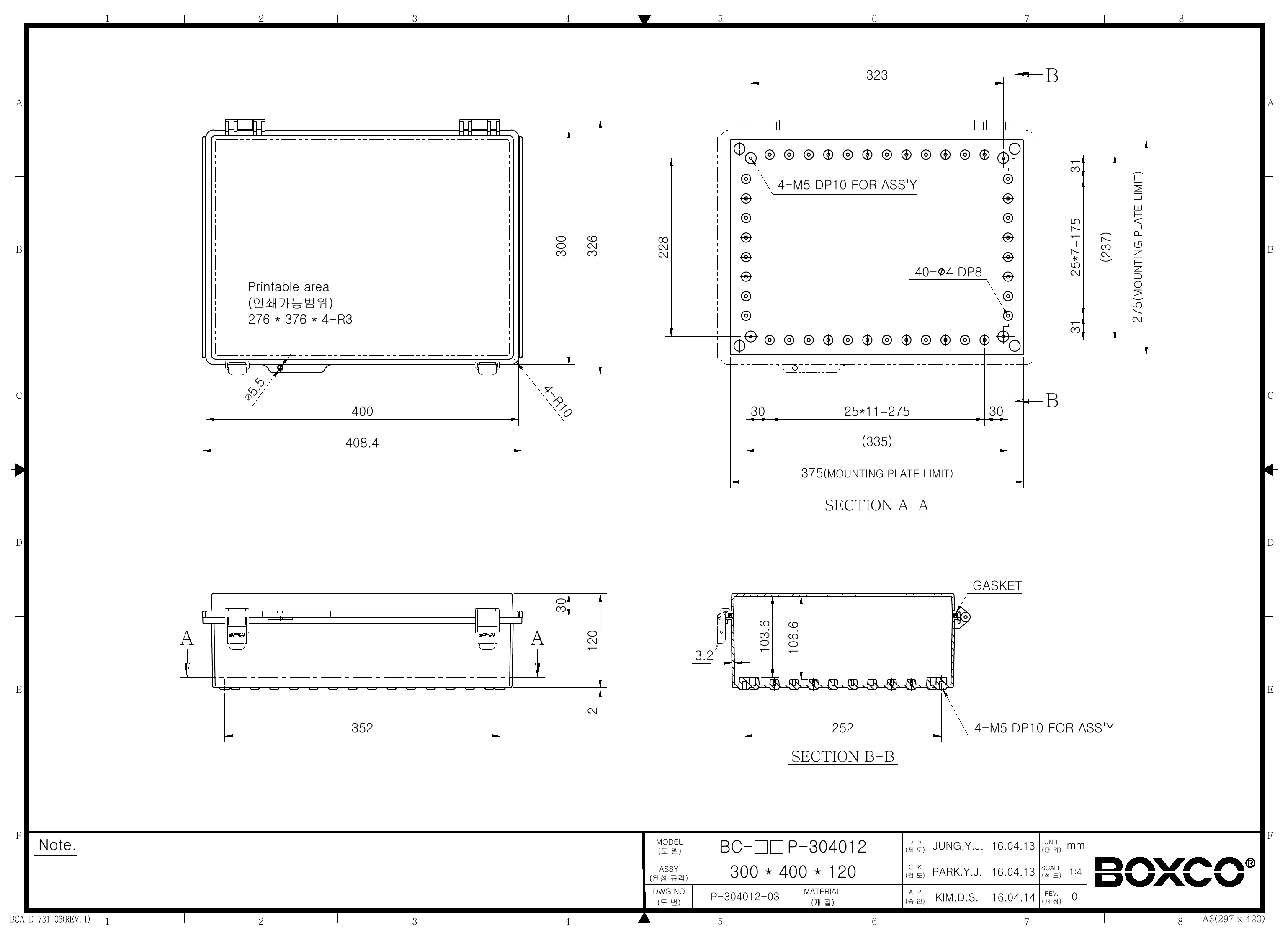 BC-ATP-304012 Dimensions (mm)