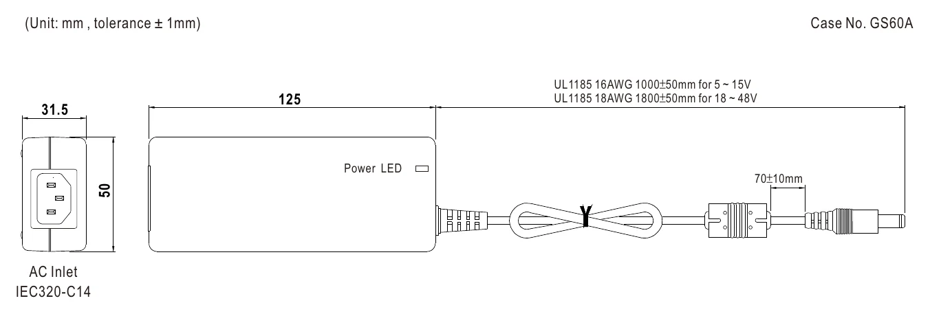 GST40A09-P1J Mechanical Specification