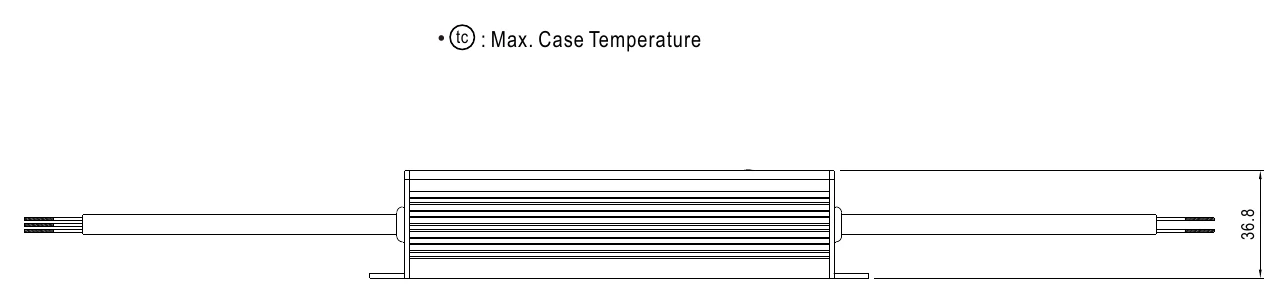 HLG-60H-C350B ‧tc : Max. Case Temperature