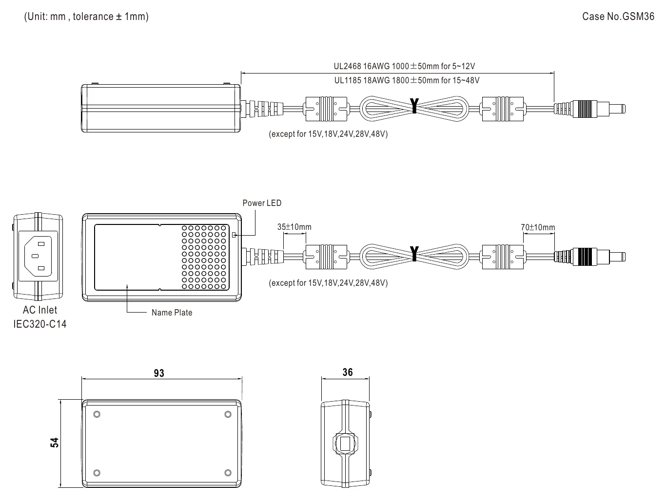 GST25A12-P1J Mechanical Specification