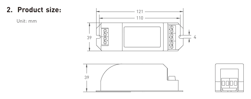 LT-3060S 2. Product size