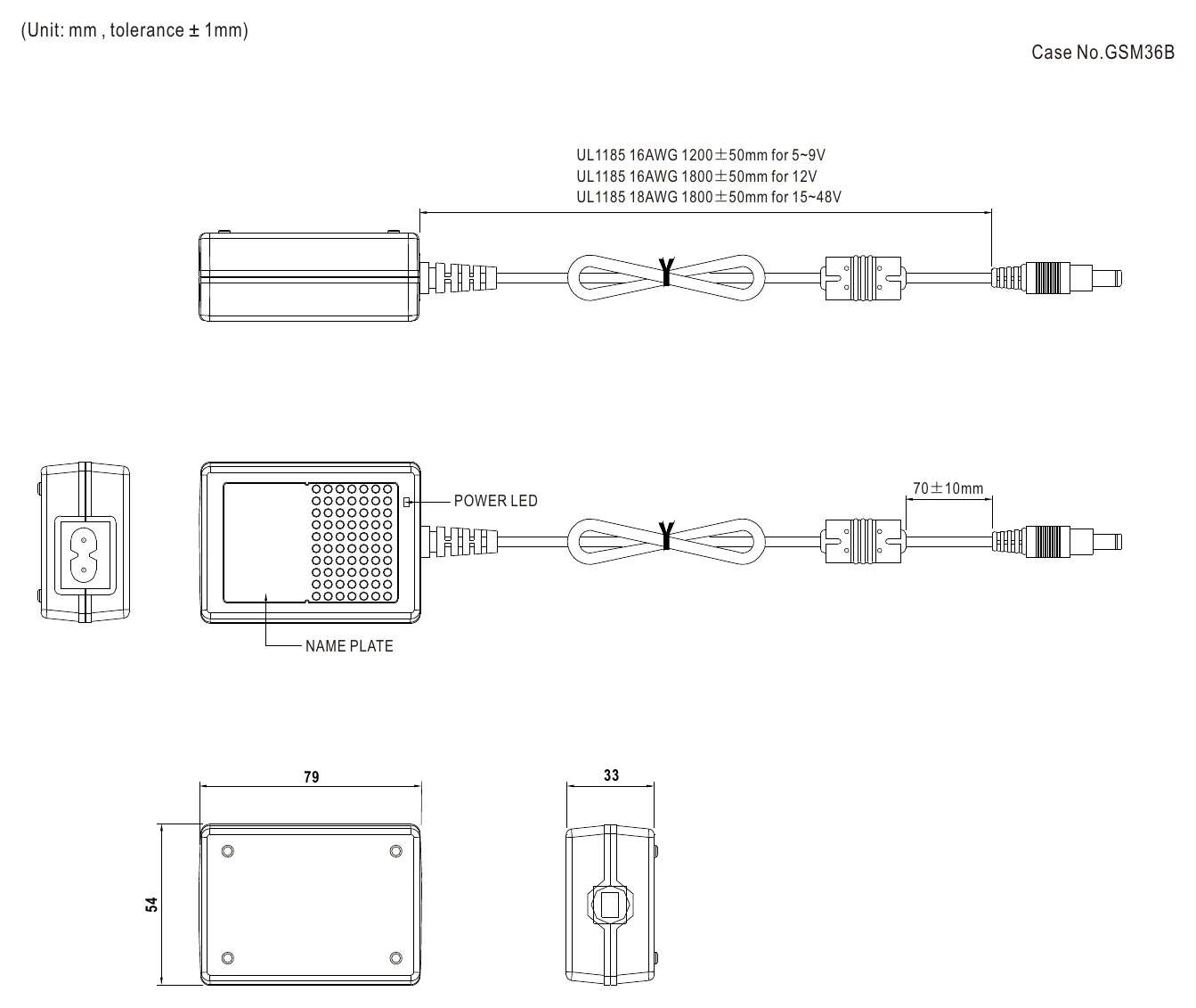 GSM25B48-P1J Mechanical Specification