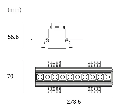 Archilight Lattice Trimless 10 Downlight 20W Dimensions (mm)