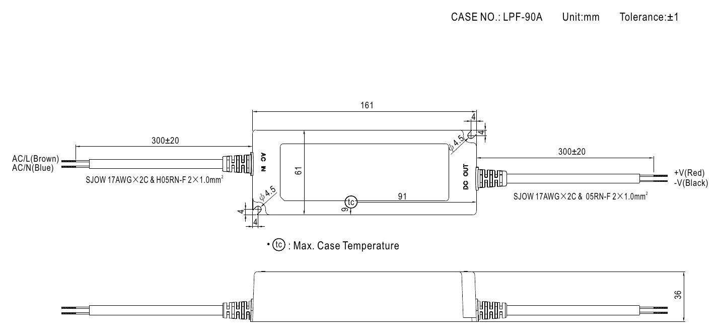 LPF-90-36 MECHANICAL SPECIFICATION
