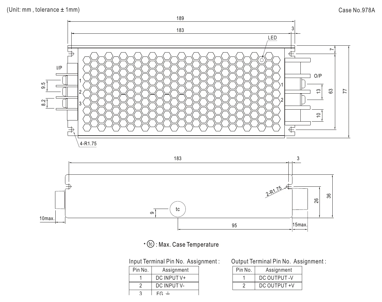 RSD-150C-5 Mechanical Specification
