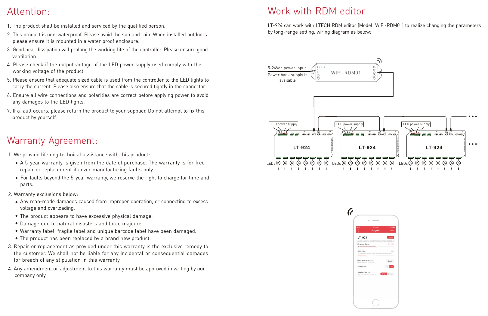 LT-924 Work with RDM editor