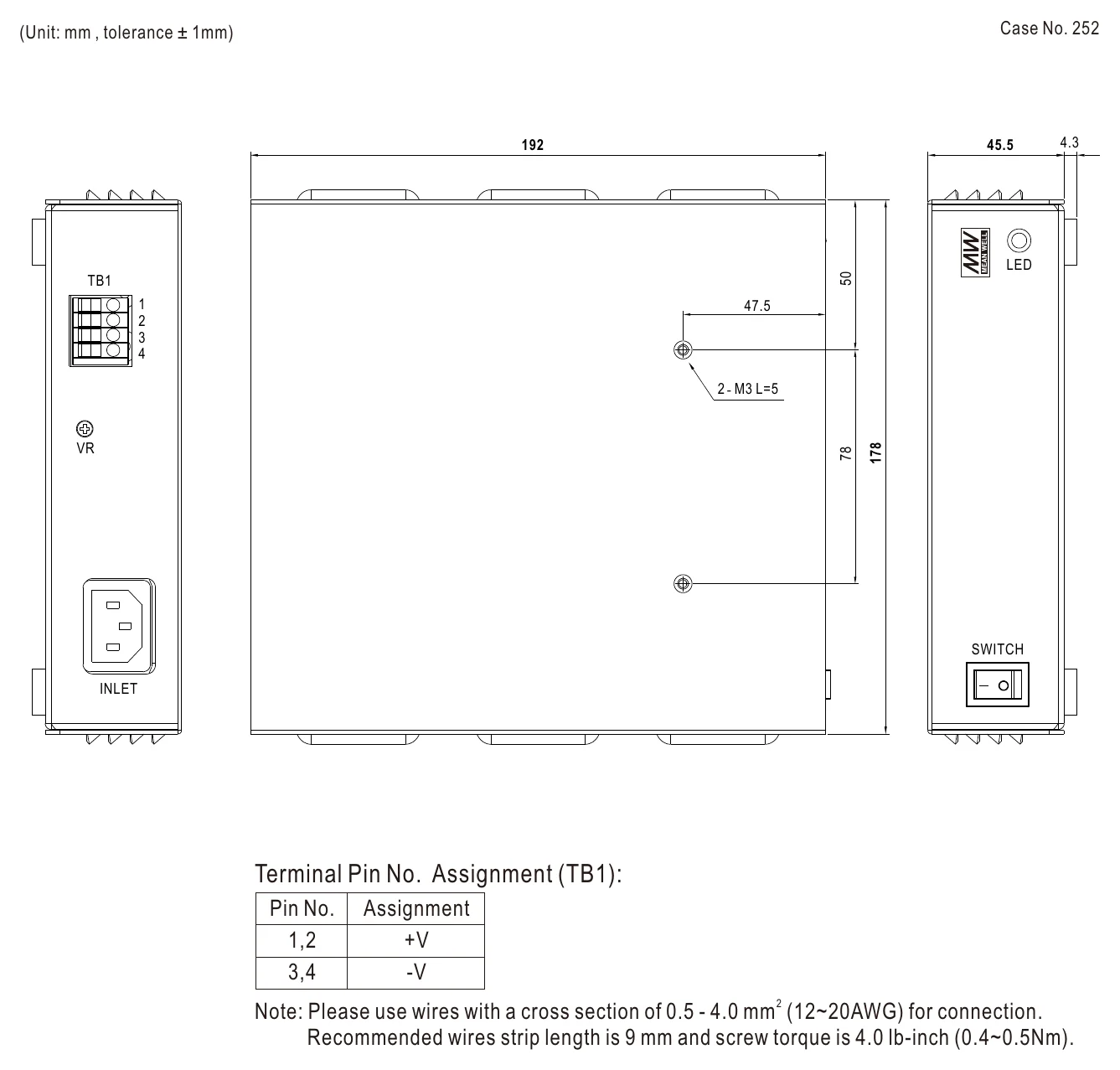 ENP-360-48 Mechanical Specification
