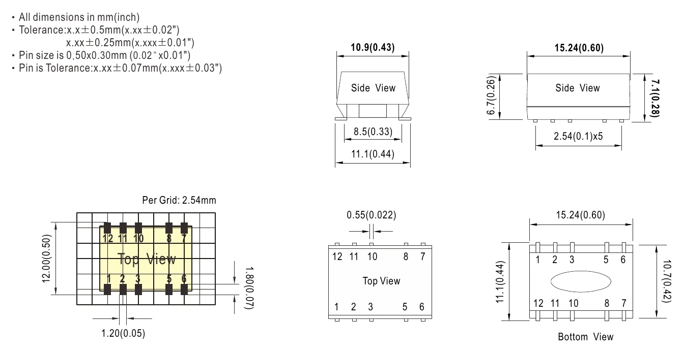 SFTN01M-12 Mechanical Specification