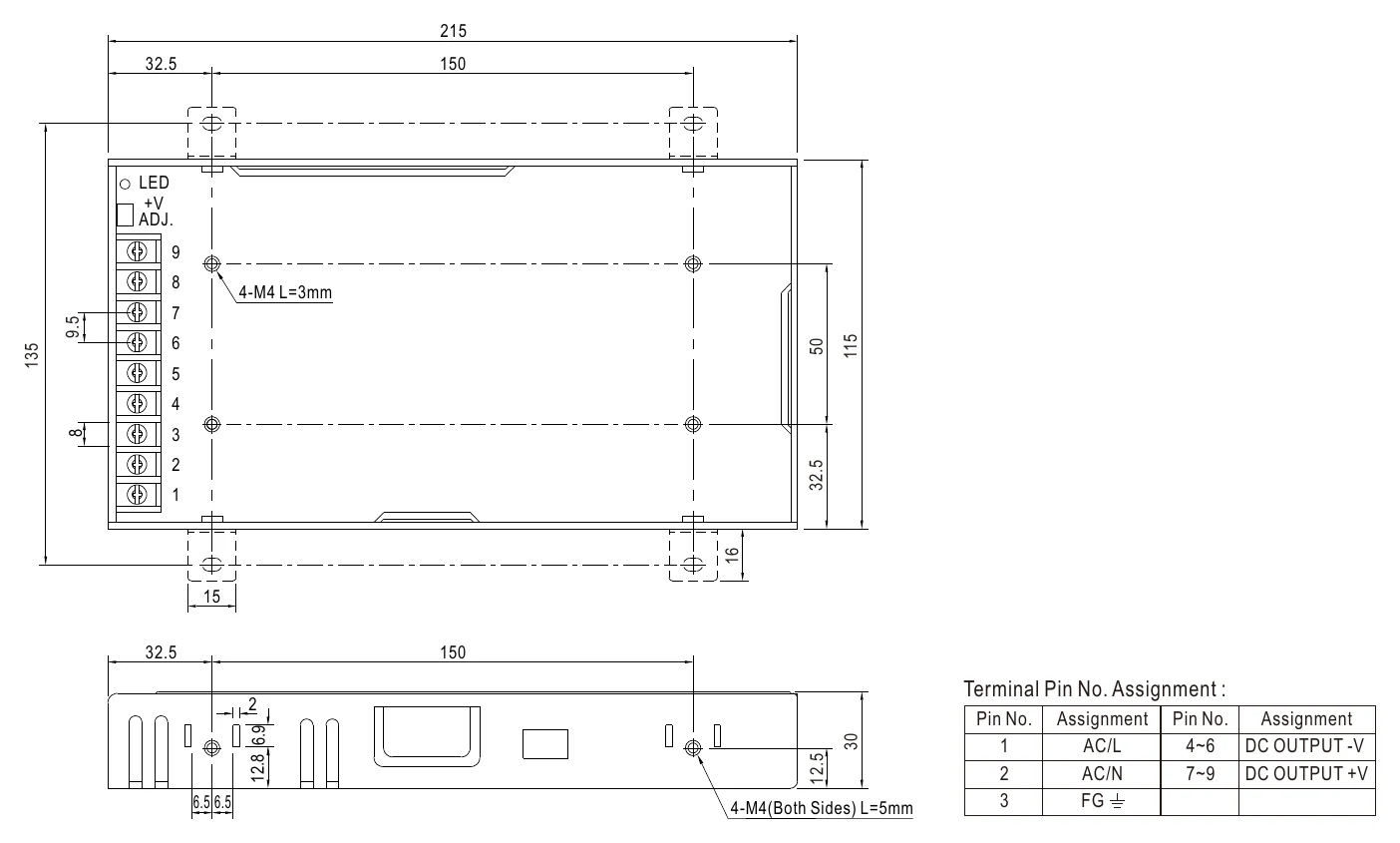 LRS-200N2-12 Mechanical Specification