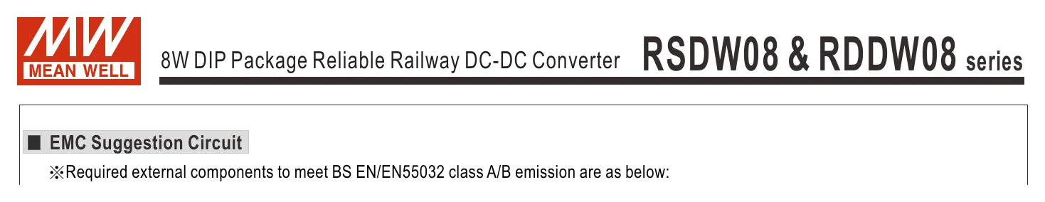 RSDW08F-03 RSDW08 & RDDW08 series