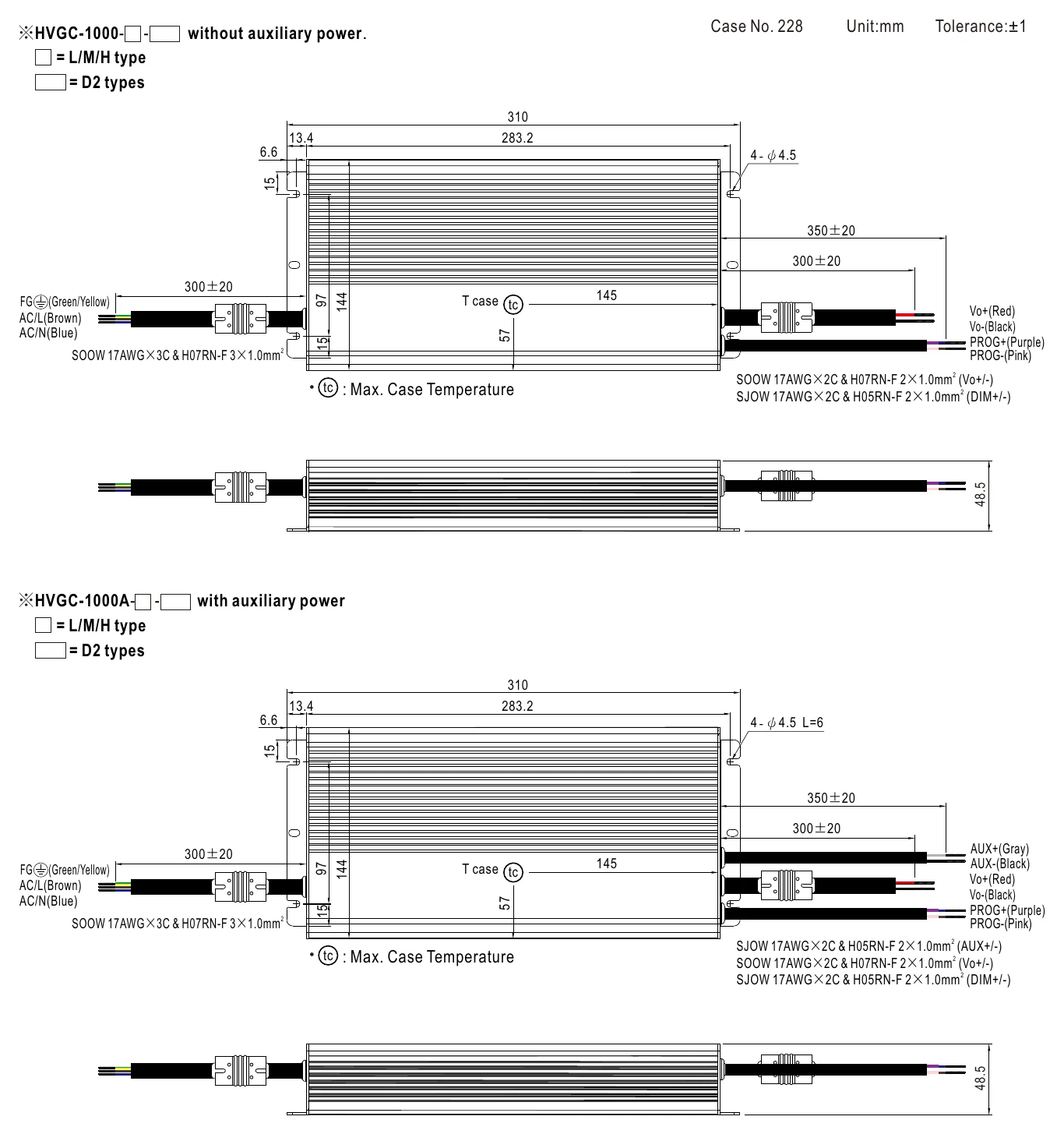 HVGC-1000-H-AB MECHANICAL SPECIFICATION