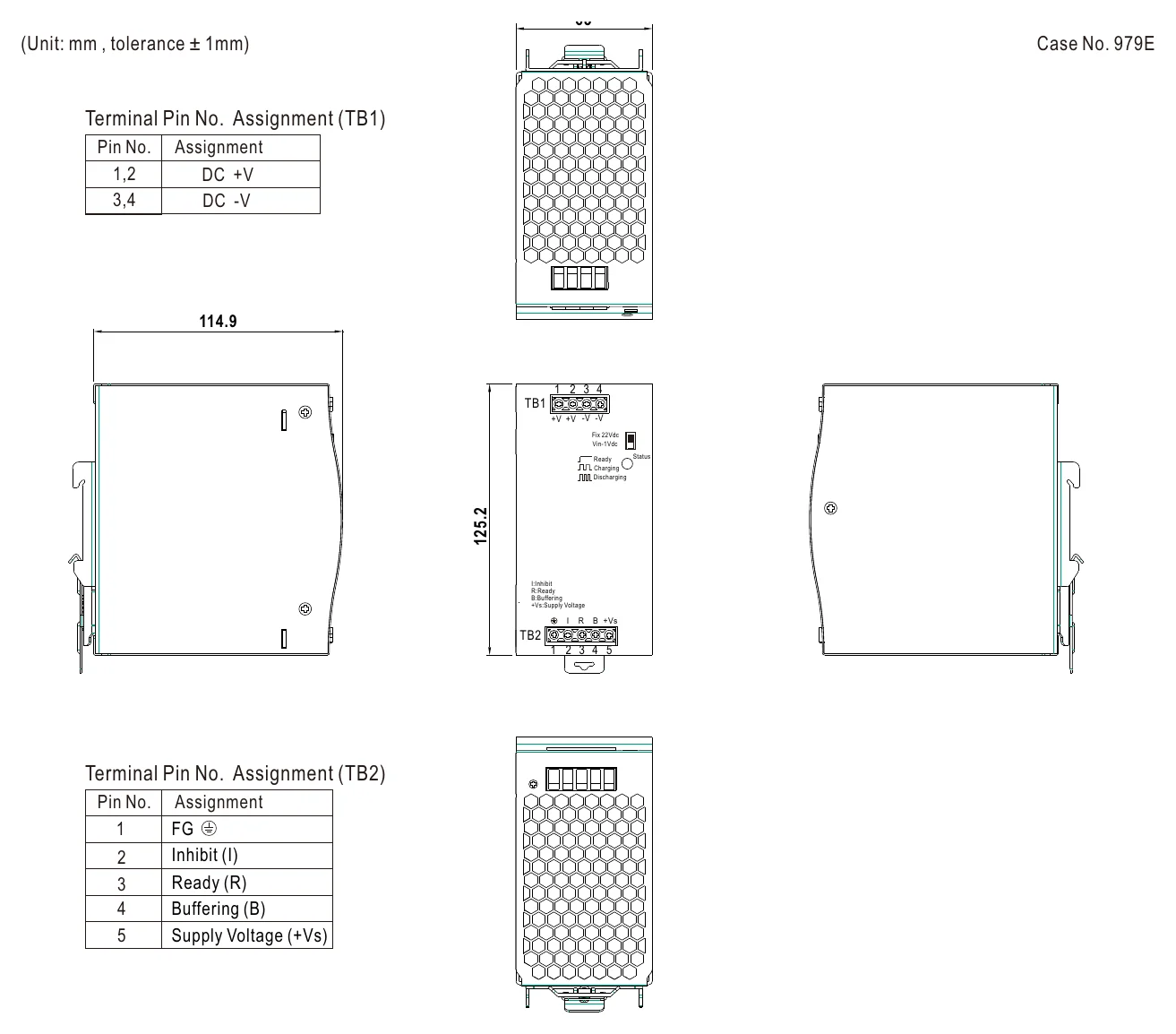 DBUF20-24 Mechanical Specification