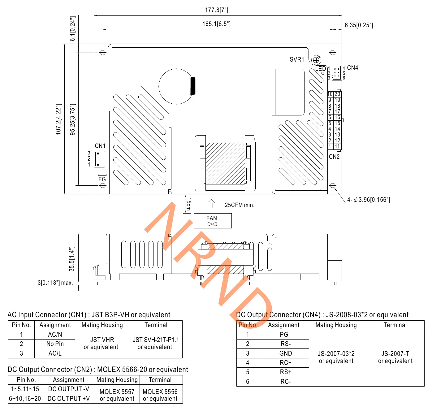 MPD-200A Mechanical Specification(MPS-200)