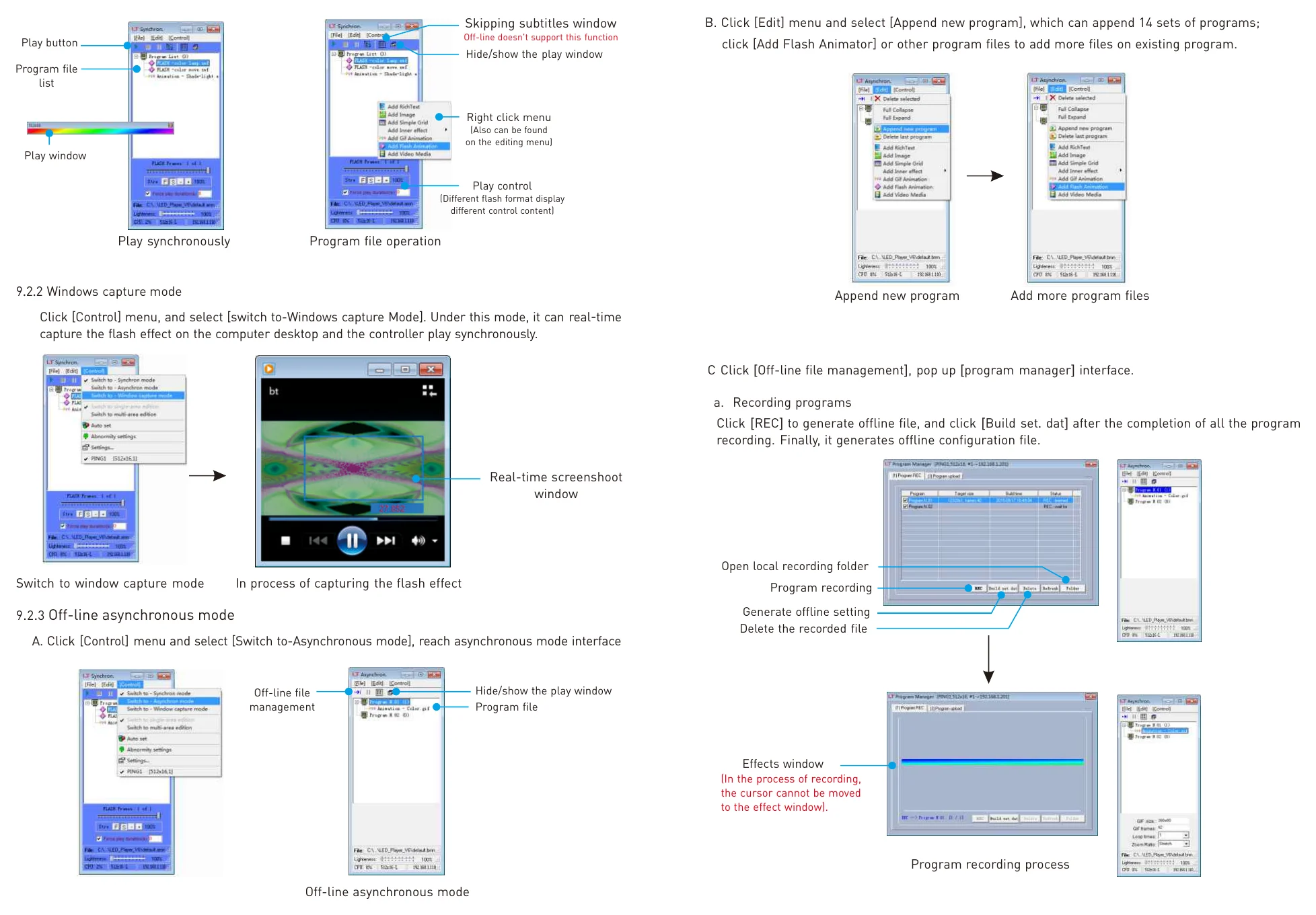 LT-600 9.2.3 Off-line asynchronous mode