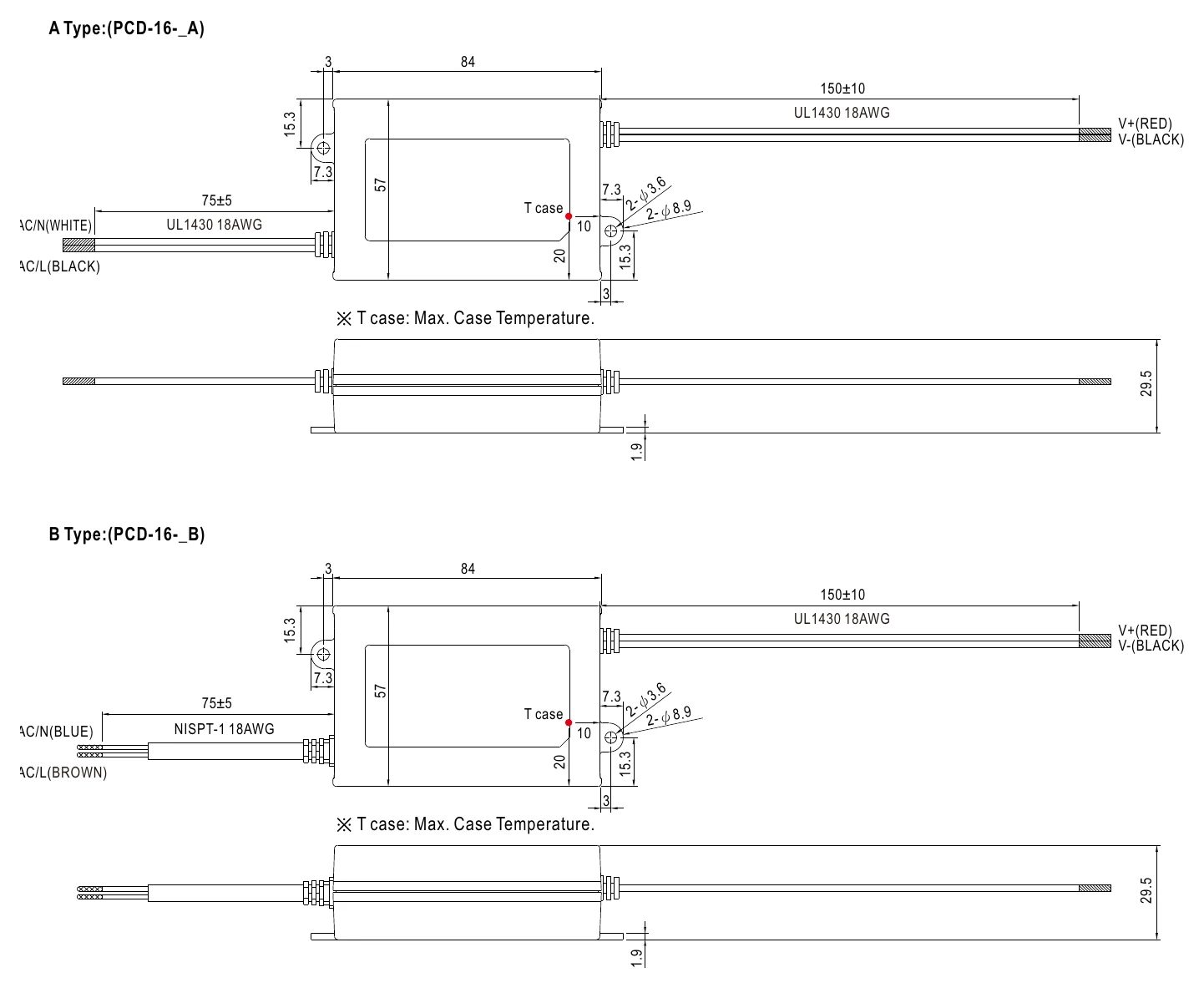 PCD-16-700A Mechanical Specification
