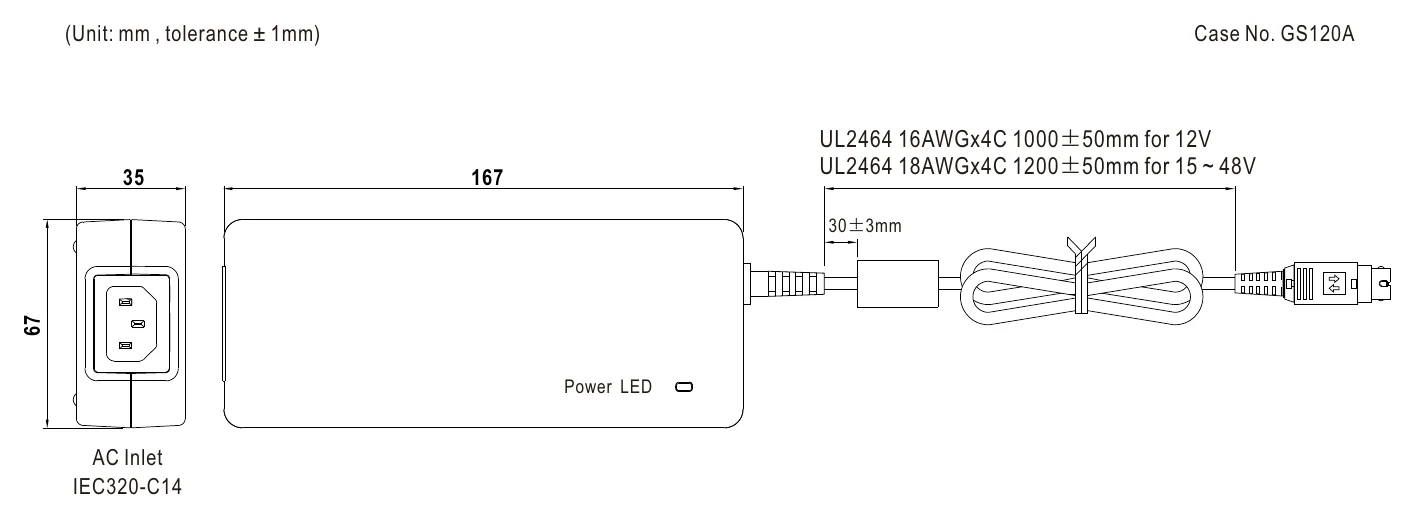 GSM120A20-R7B Mechanical Specification