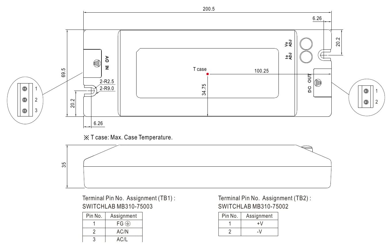 PLC-100-48 Mechanical Specification
