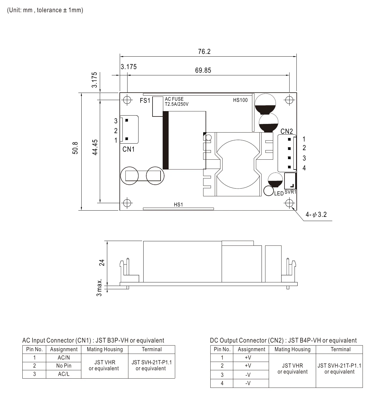 EPS-65S-24 Mechanical Specification