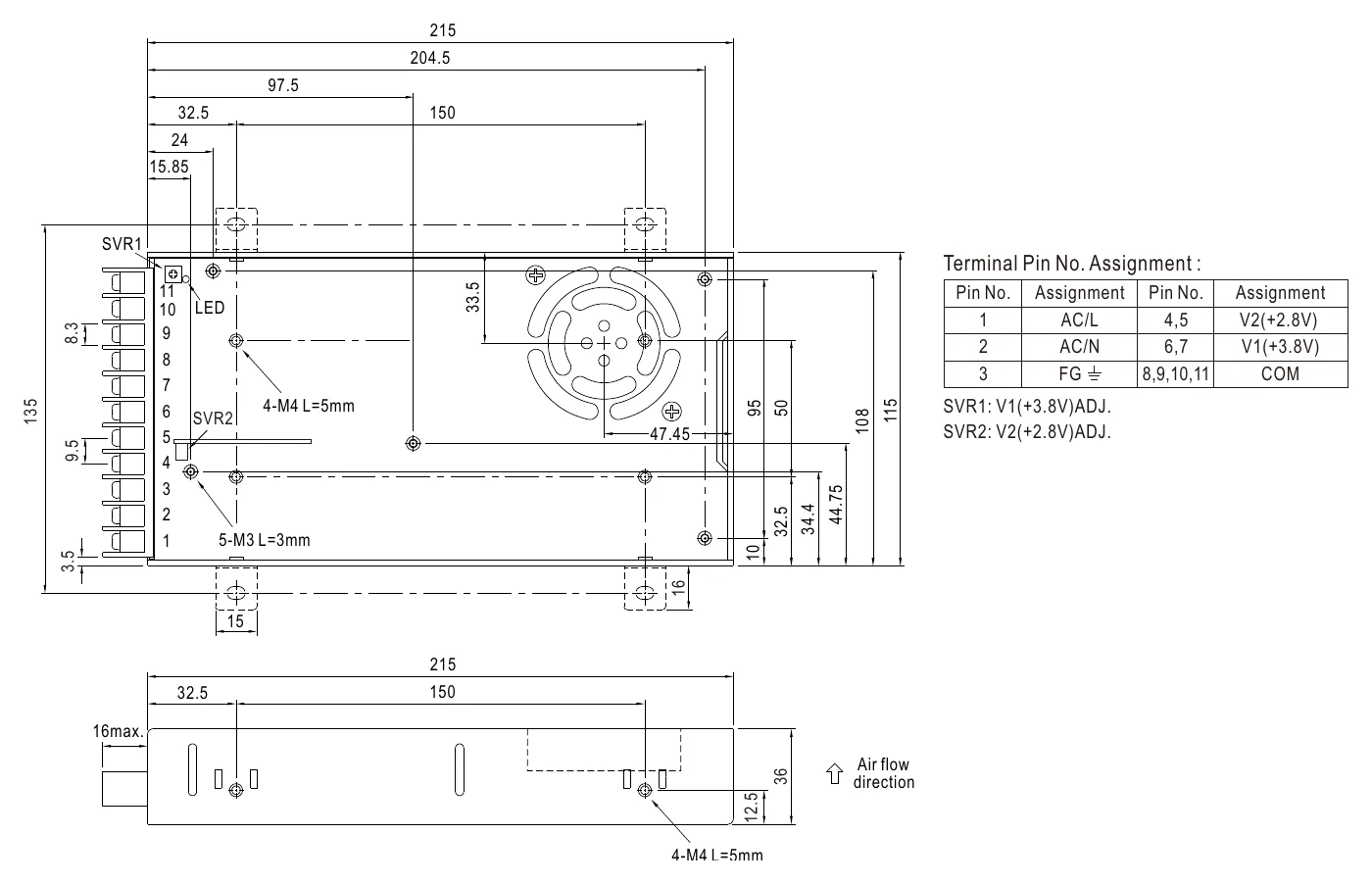 HDP-240 Mechanical Specification