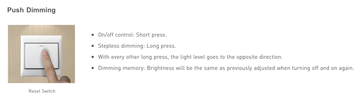 DALI-75-12-F1M1 Push Dimming