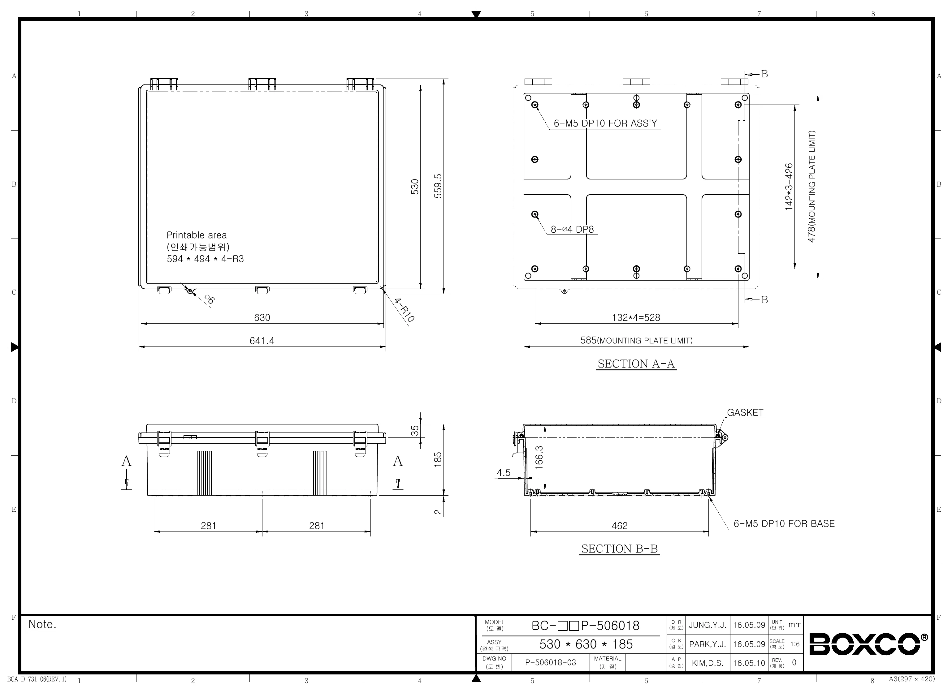 BC-CGP-506018 Dimensions (mm)