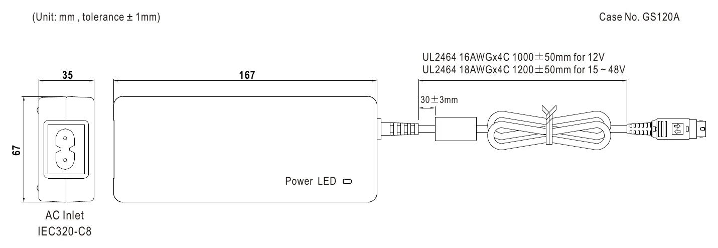 GSM120B48-R7B Mechanical Specification