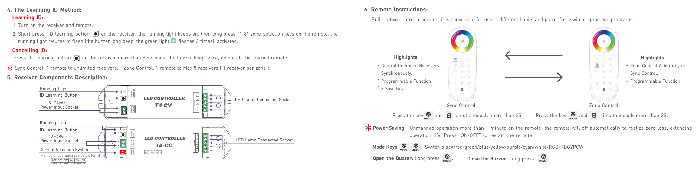 T4 6. Remote Instructions