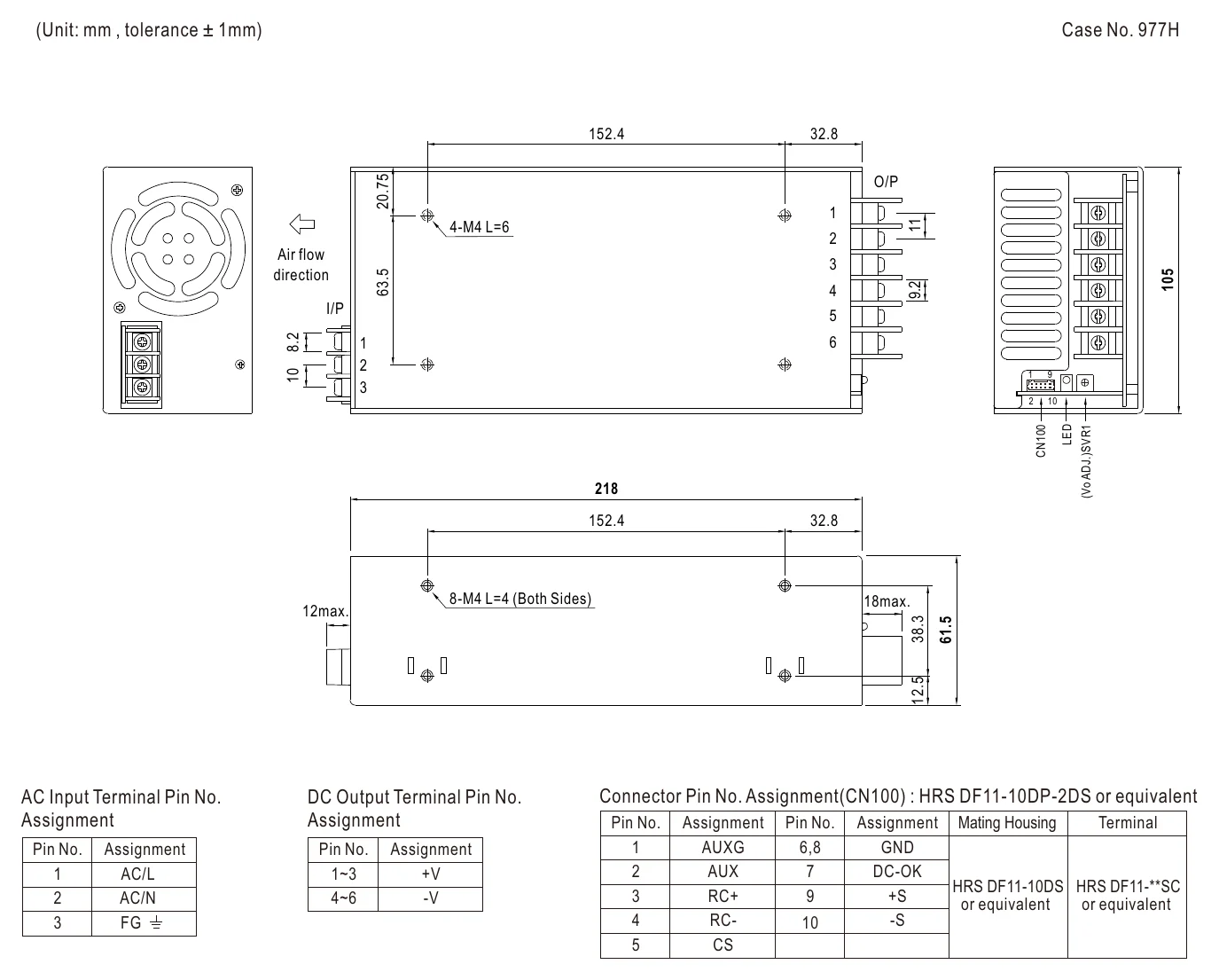 HRPG-1000N3-12 Mechanical Specification