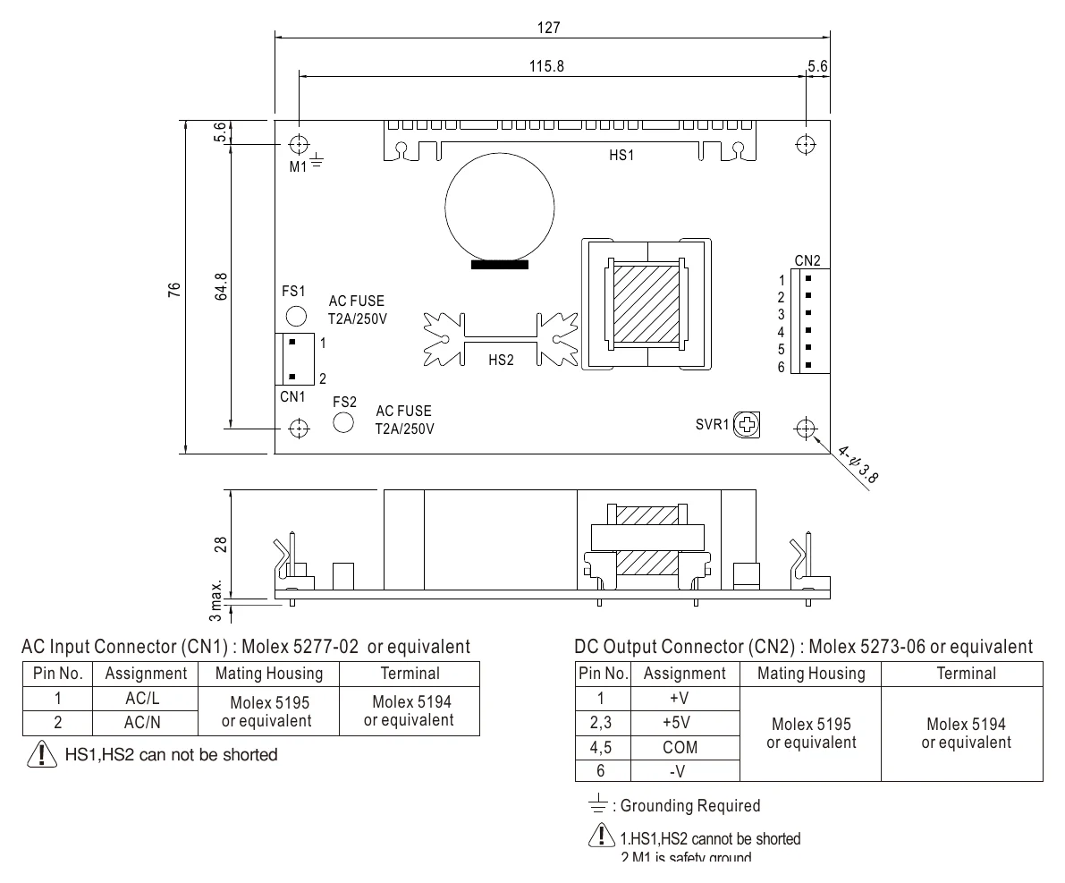 MPT-45B Mechanical Specification