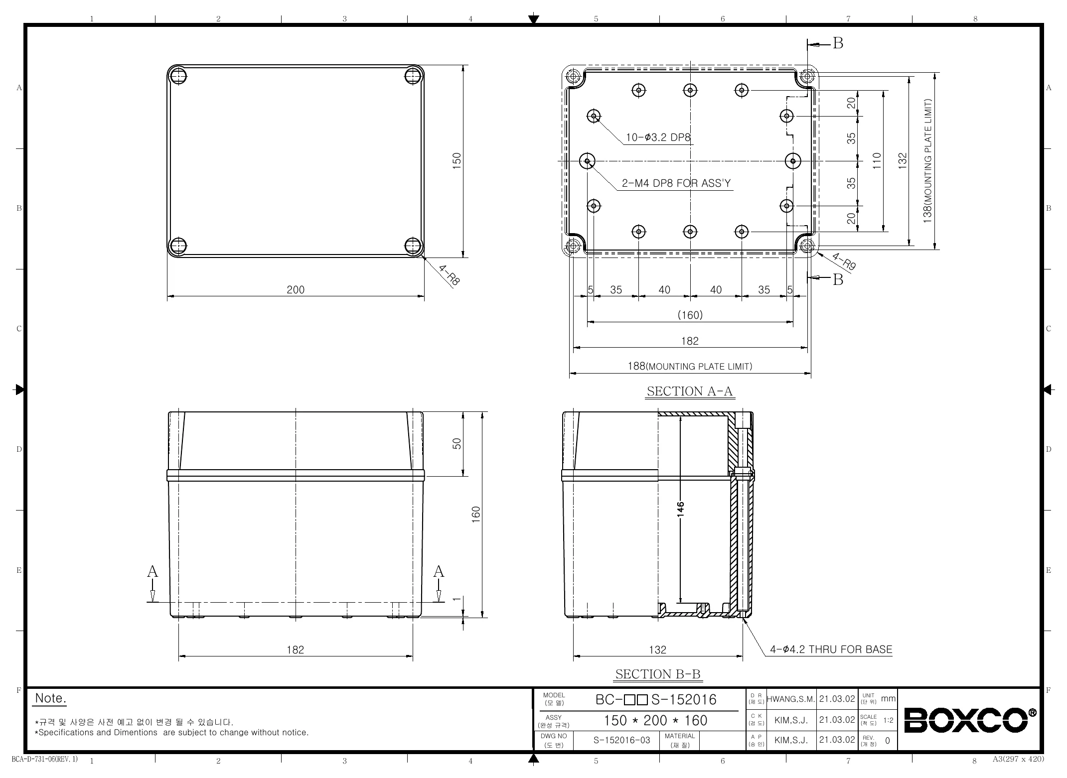 BC-AGS-152016 Dimensions (mm)