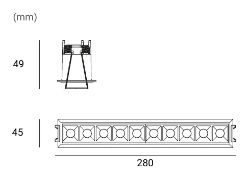 Archilight Lattice 10 Ac Dimmable Downlight 20W Dimensions (mm)