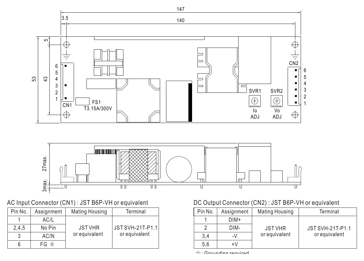 HLP-40H-36 Mechanical Specification