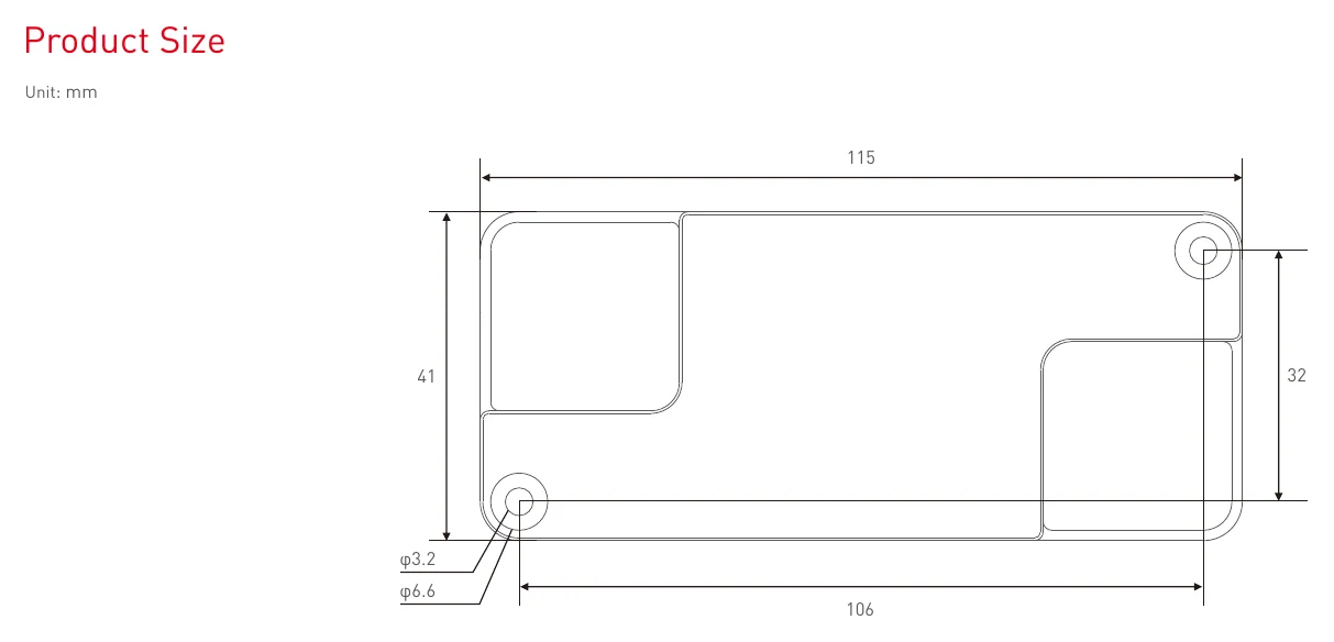 SN-45-300-1050-G1NF Product Size