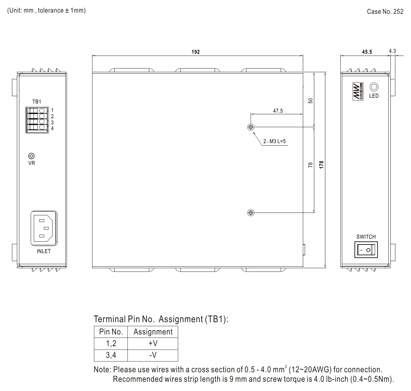 ENP-240-48 Mechanical Specification