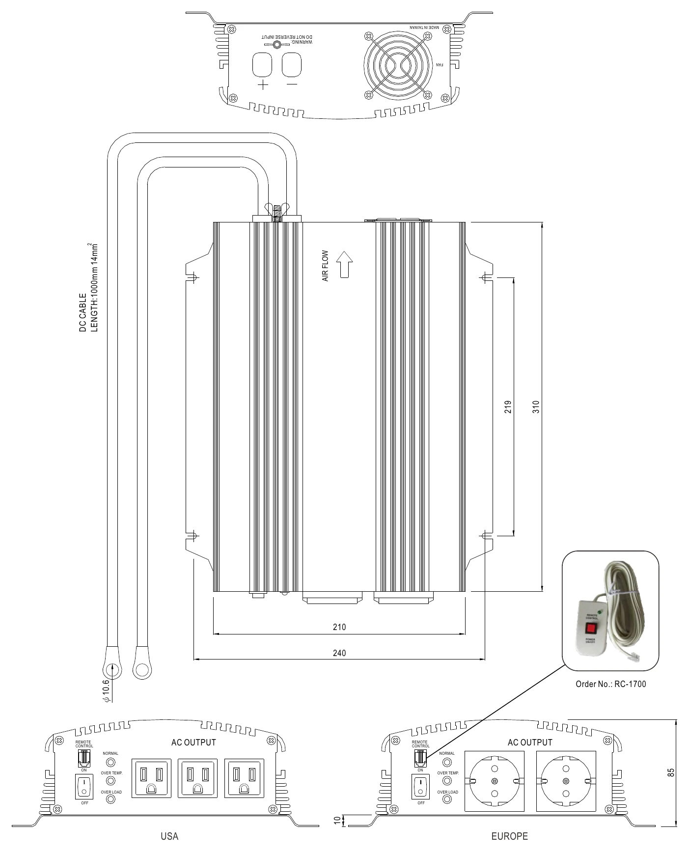 A301-1K0-B2 Mechanical Specification