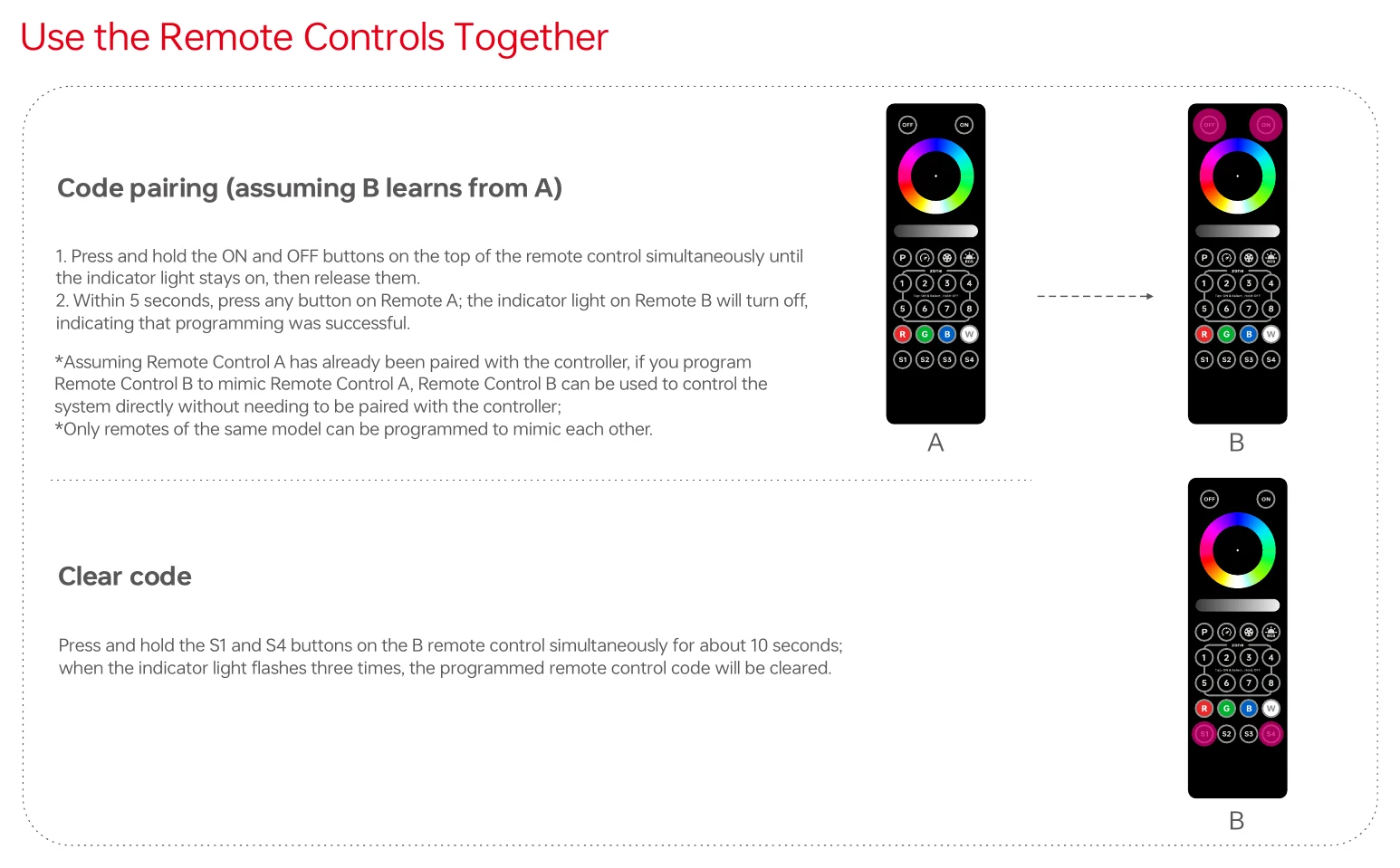 C4F Use the Remote Controls Together