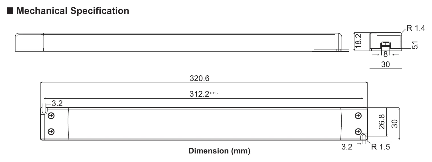 EV-SNL-200-24 Mechanical Specification