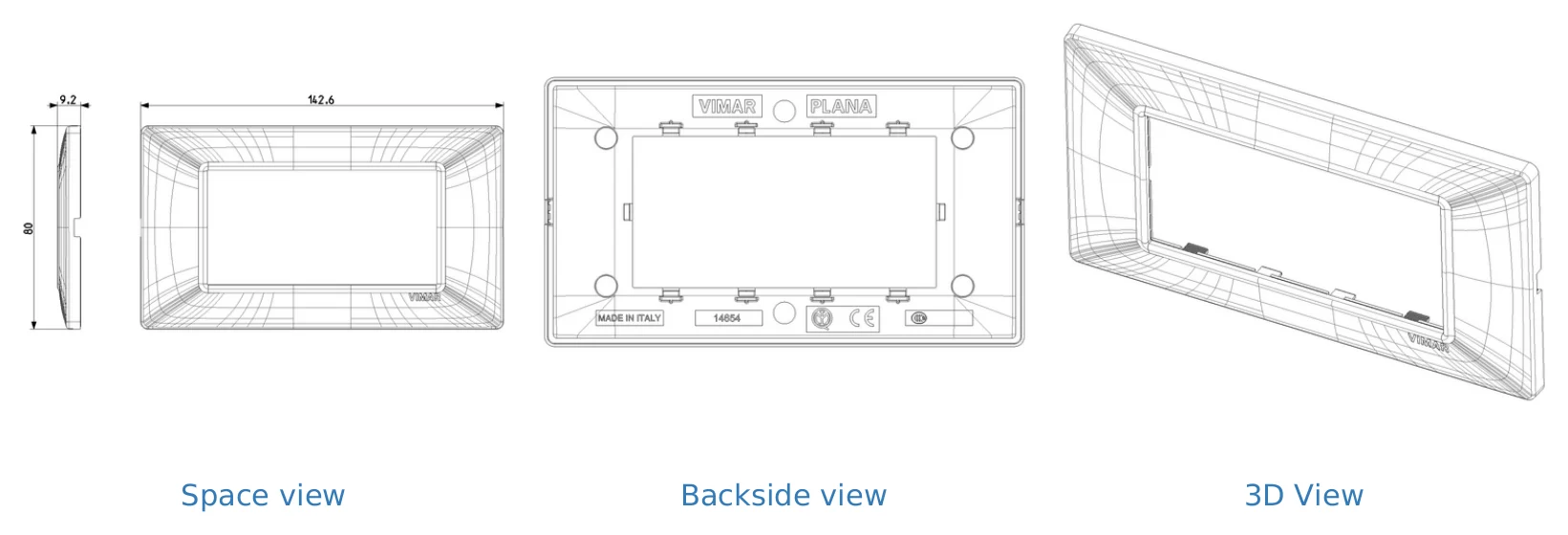 Z-VM12SOC-MBA Cover plate VM-14654.81: drawing