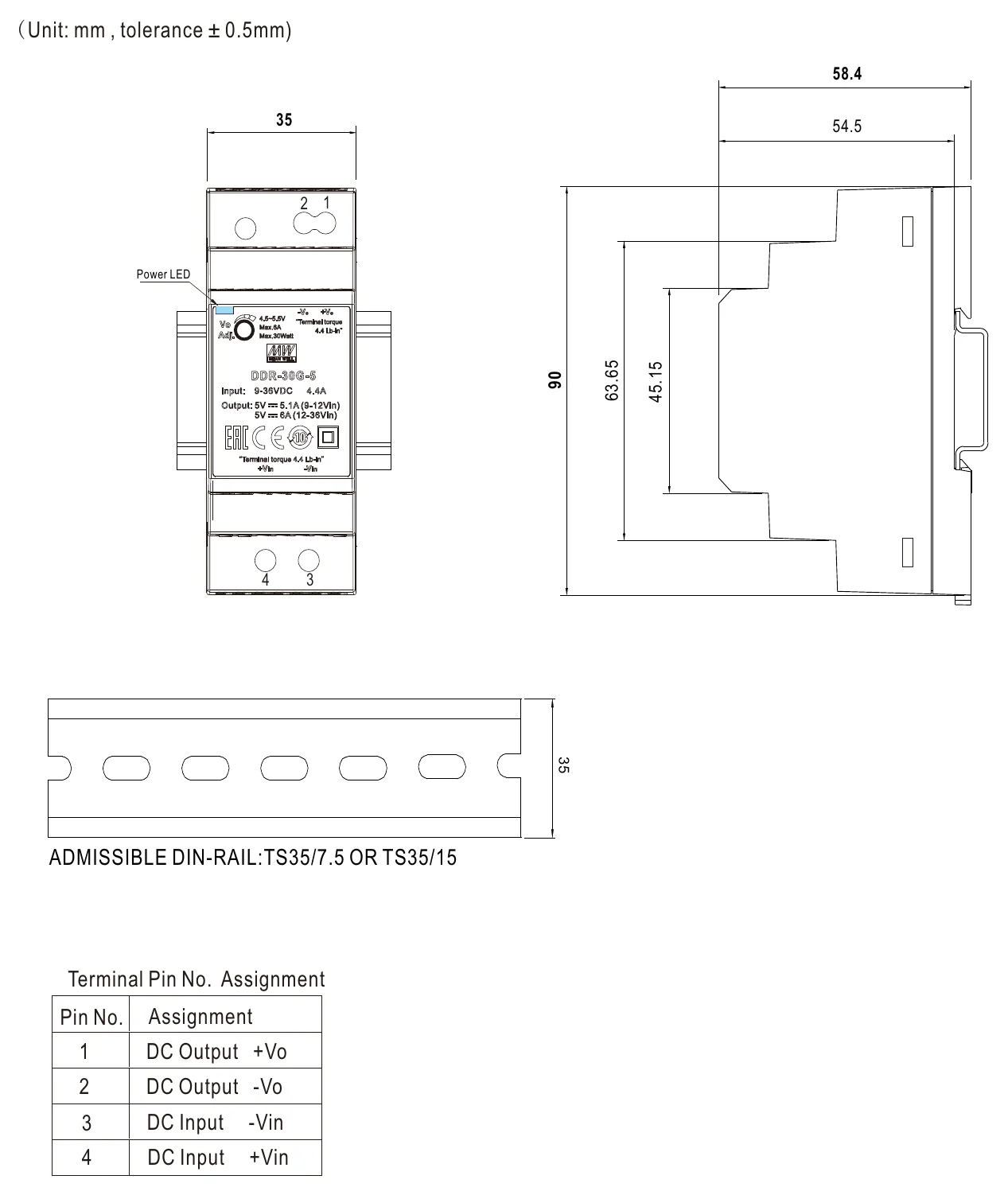 DDR-30G-24 Mechanical Specification