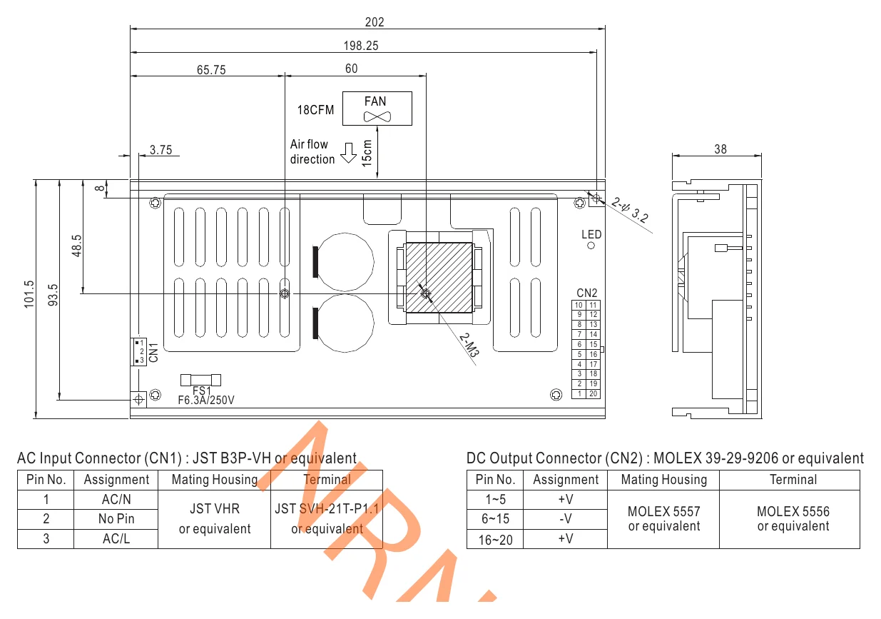USP-225-24 Mechanical Specification