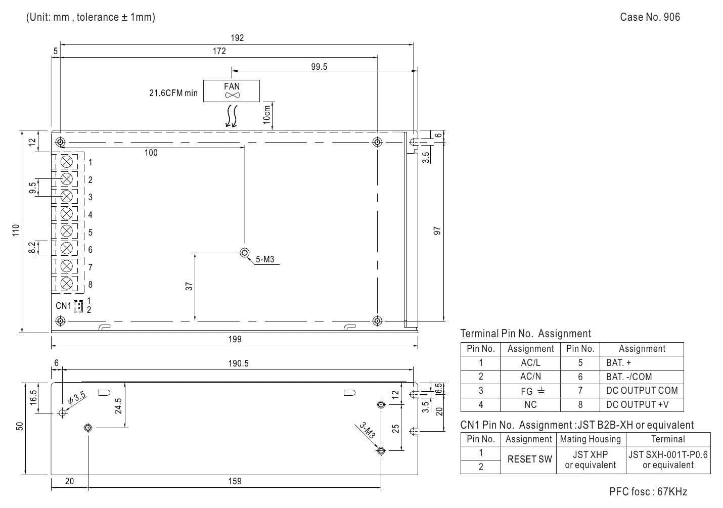 AD-155B Mechanical Specification