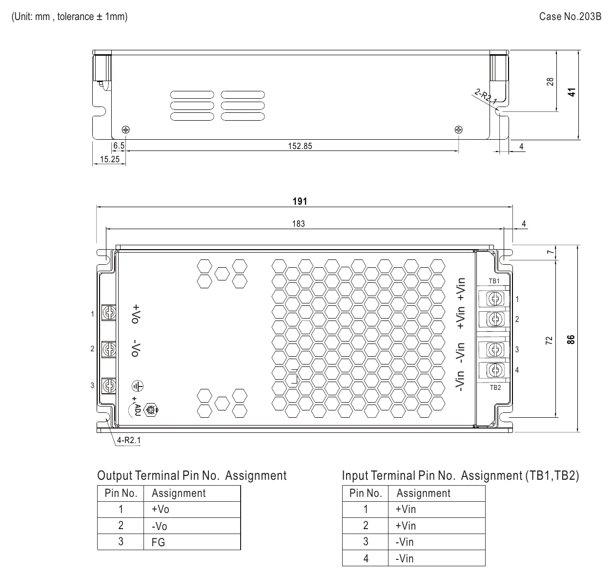 RSDH-150-12 Mechanical Specification