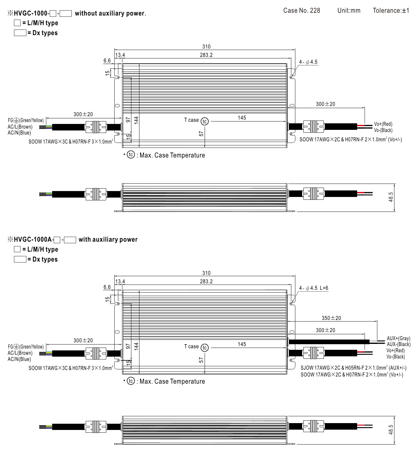 HVGC-1000-H-AB MECHANICAL SPECIFICATION