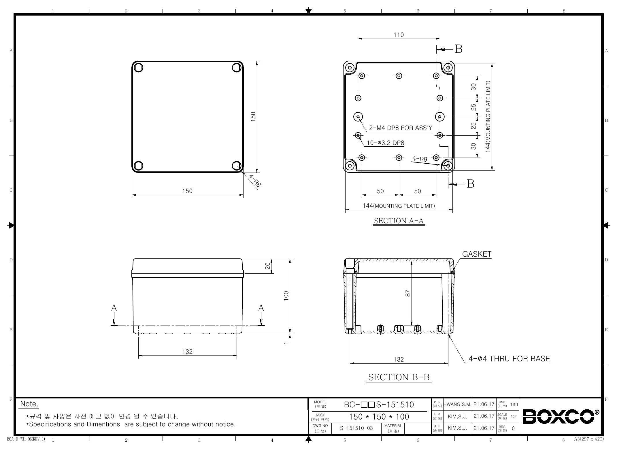 BC-ATS-152007 Dimensions (mm)