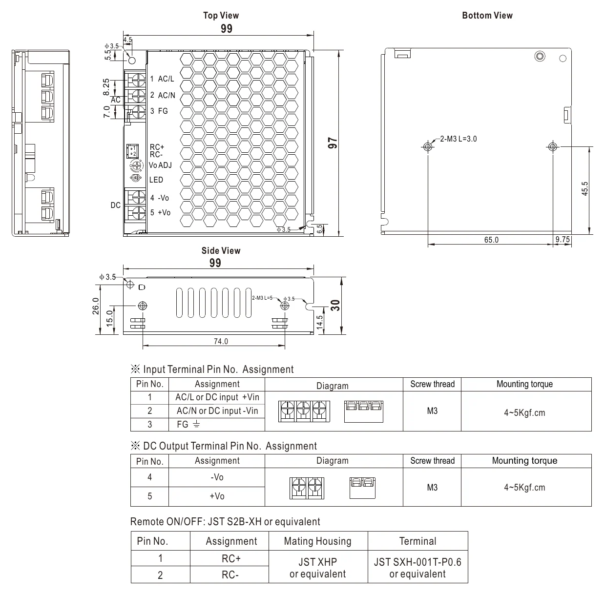 NSP-100-24 Mechanical Specification